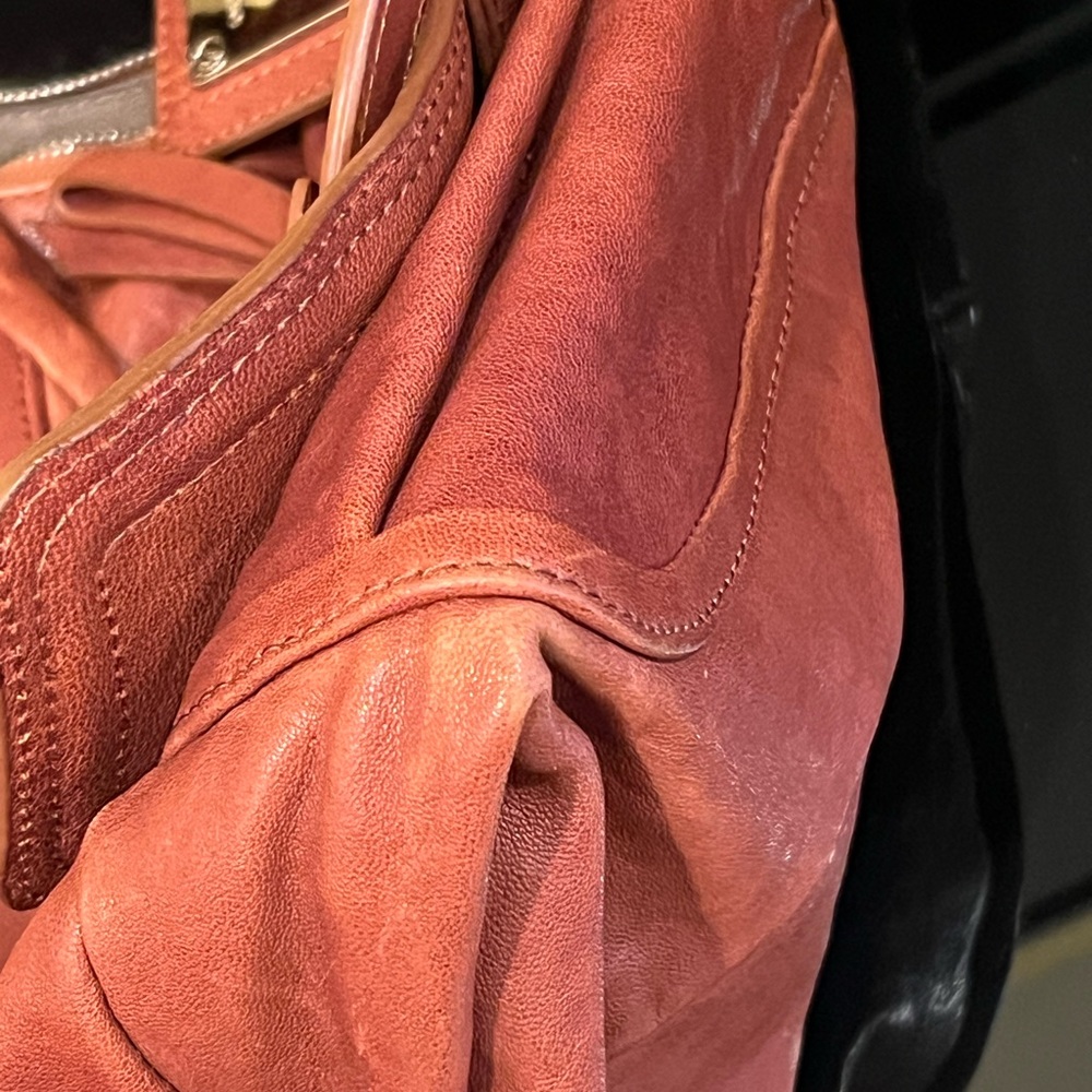 Roxbury Leather Brown with Silver Hardware Shoulder Bag - Picture 7 of 9
